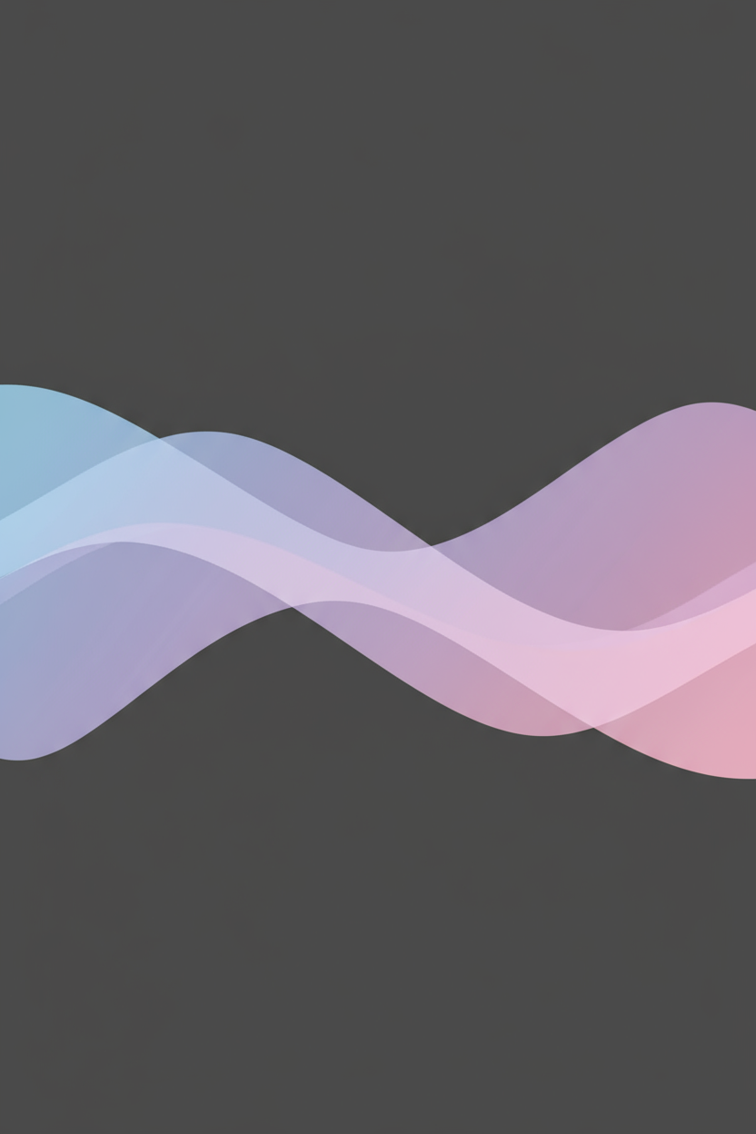 파스텔 블루에서 핑크로 이어지는 부드러운 그러데이션 색상의 깔끔하고 흐르는 듯한 선이 특징인 미니멀한 추상 4K 배경화면.