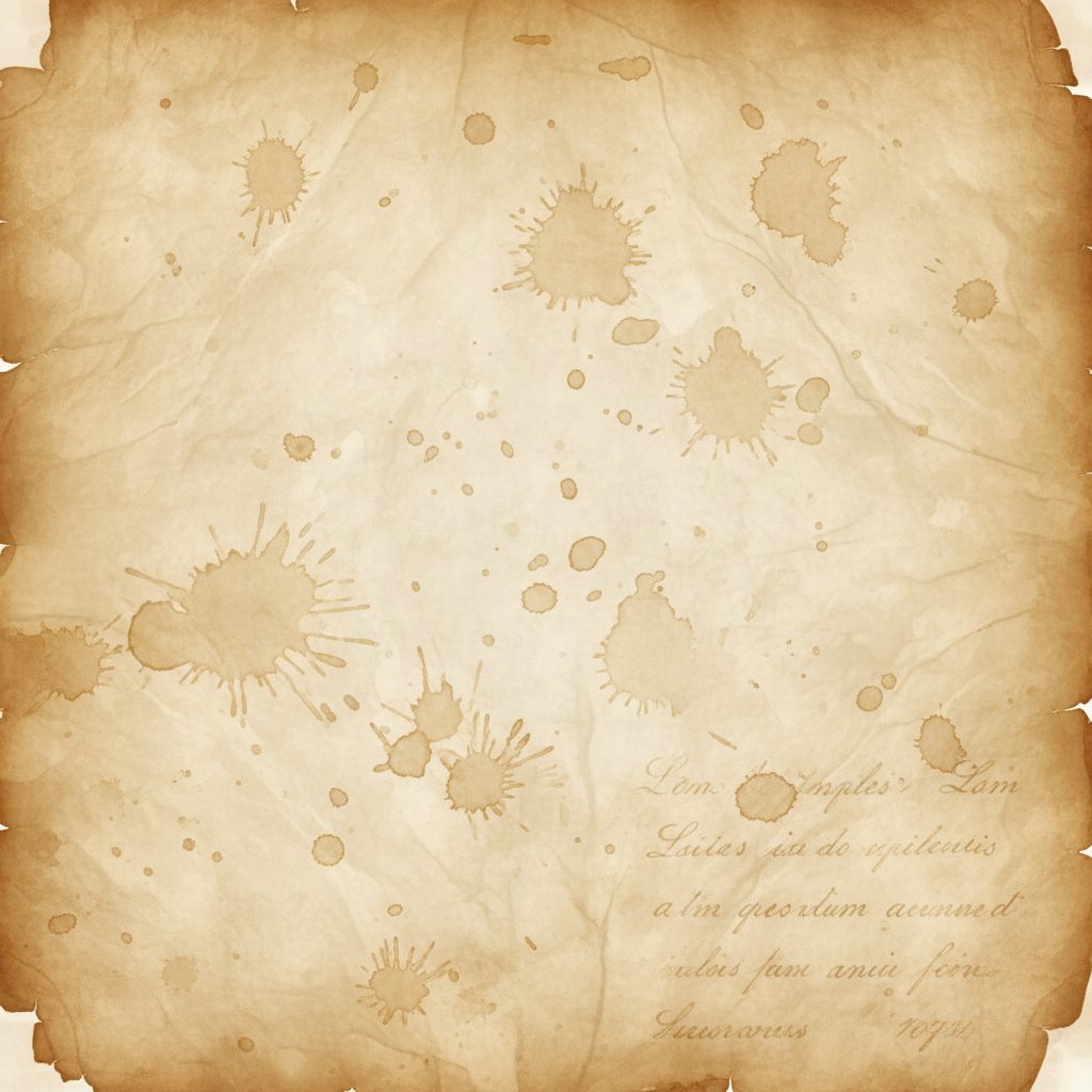 미묘한 주름과 얼룩이 있는 오래된 양피지 질감 배경