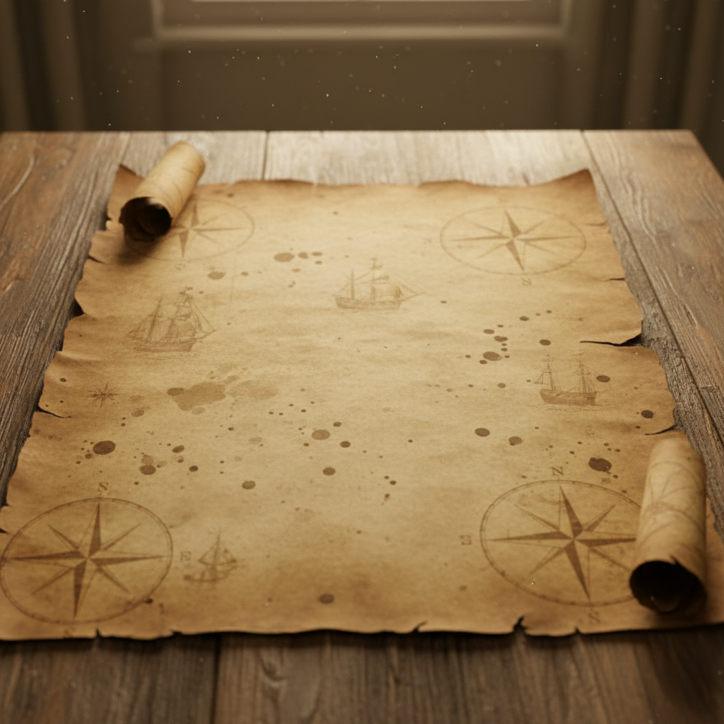 바래고 고풍스러운 느낌과 미묘한 불완전함을 지닌 오래된 양피지 종이 질감.