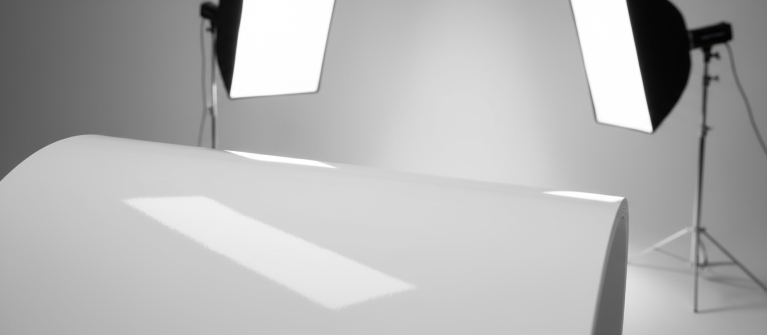 빛을 반사하는 깨끗하고 광택 있는 코팅 종이 질감.