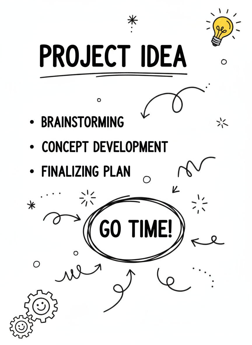 깨끗한 흰색 배경에 손으로 그린 검은색 선 일러스트레이션이 있는 화이트보드 낙서 PPT 템플릿.