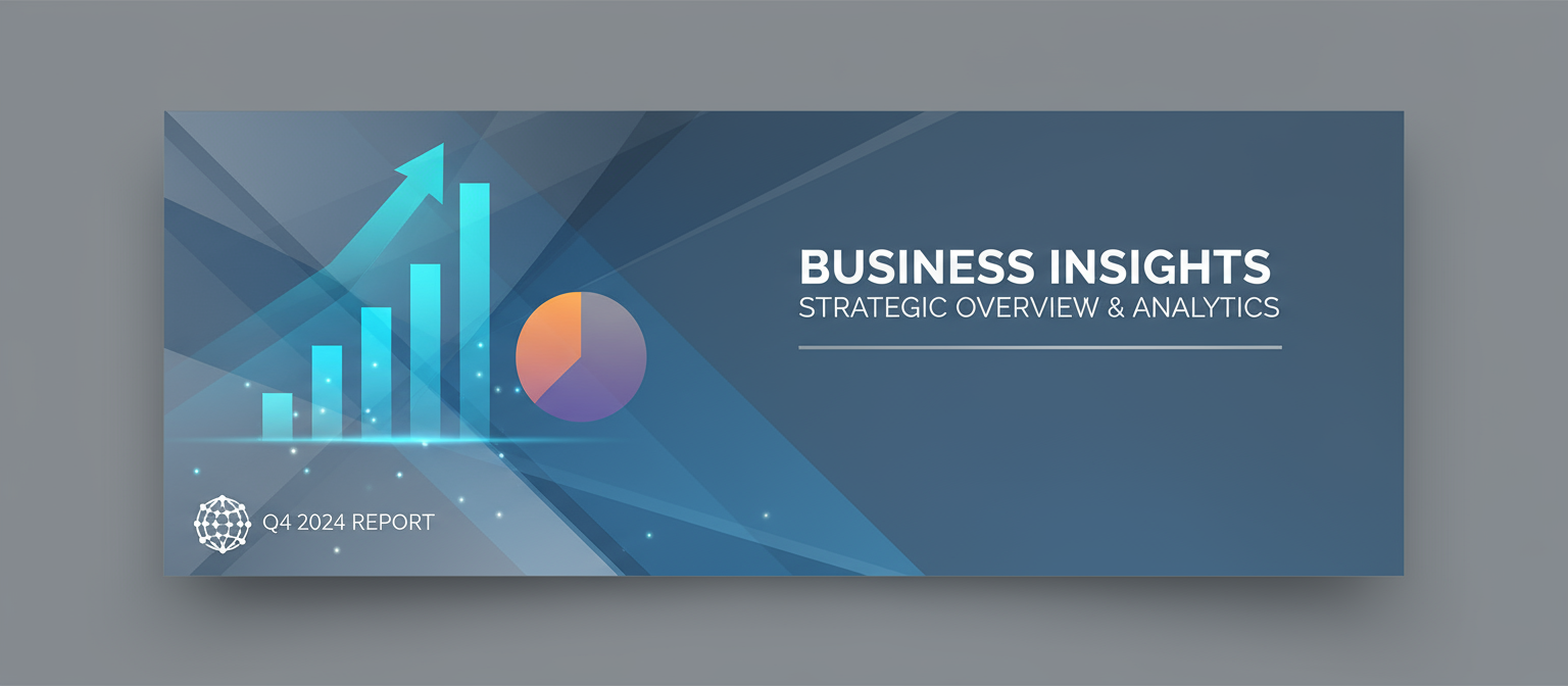 은은한 데이터 시각화 요소가 있는 비즈니스 PPT 표지.