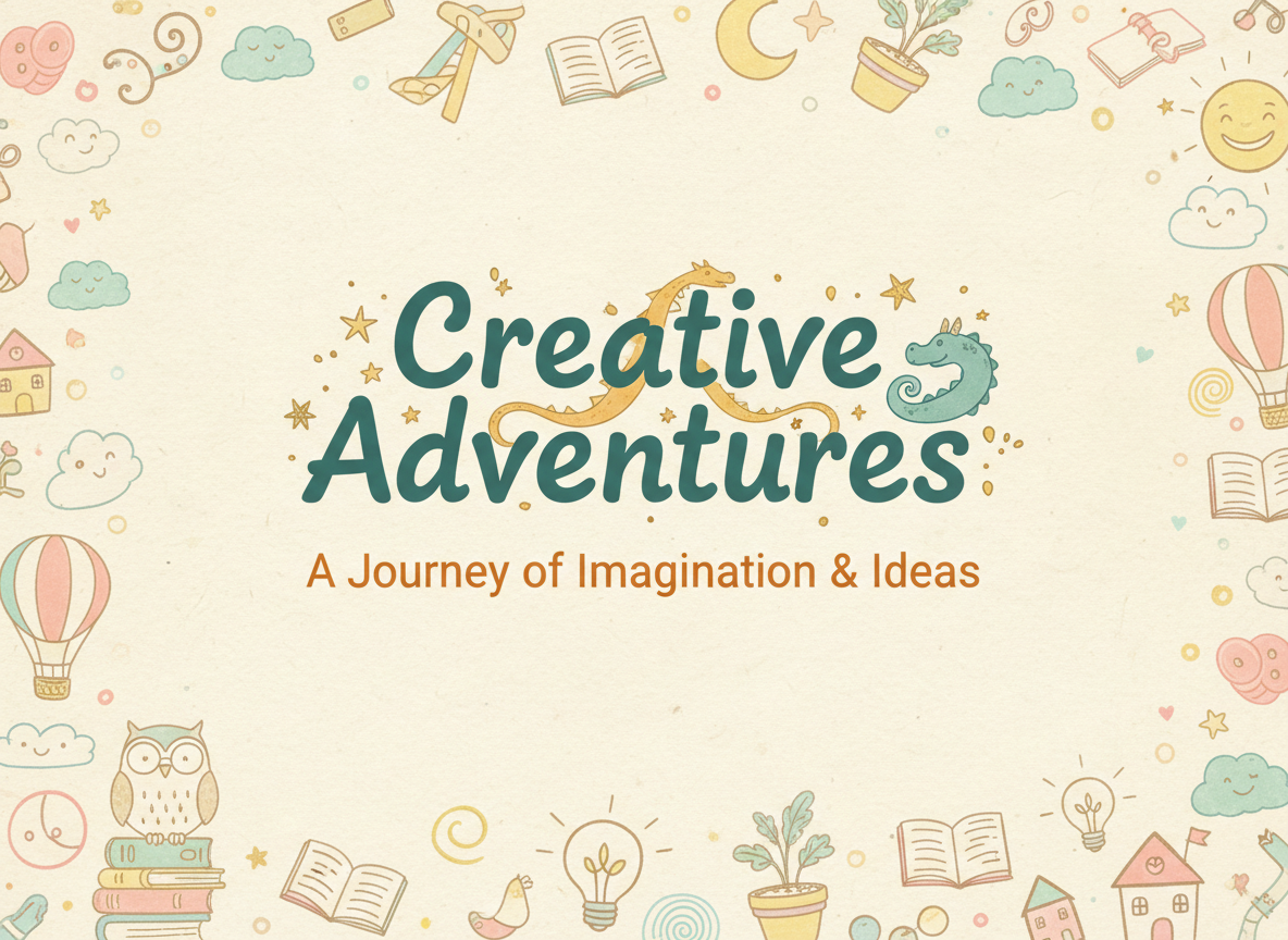 따뜻한 배경에 손으로 그린 듯한 아이콘이 있는 유쾌한 PPT 표지.