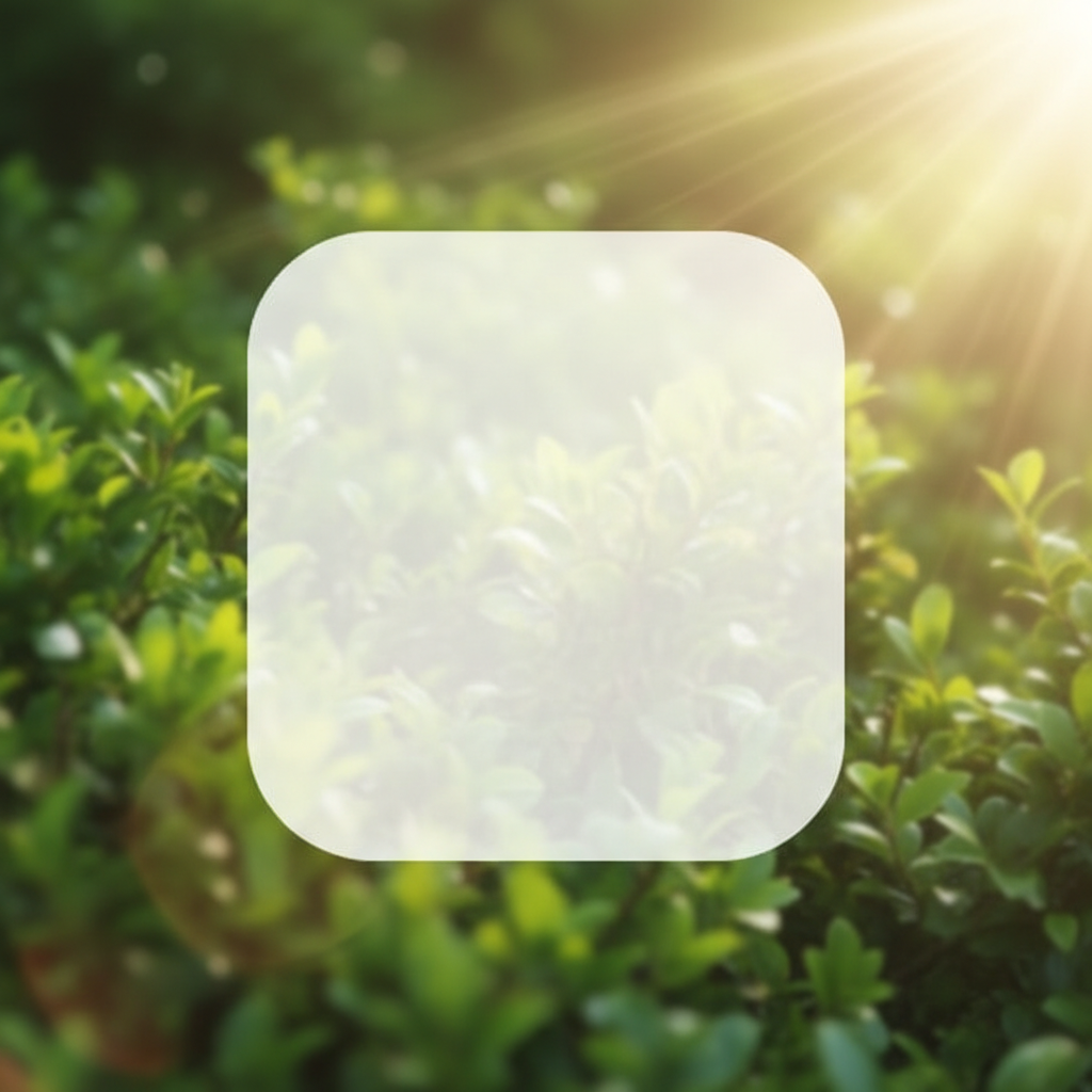 푸른 나뭇잎과 햇빛이 부드럽게 흐려진 배경을 가진 자연에서 영감을 받은 PPT 표지.