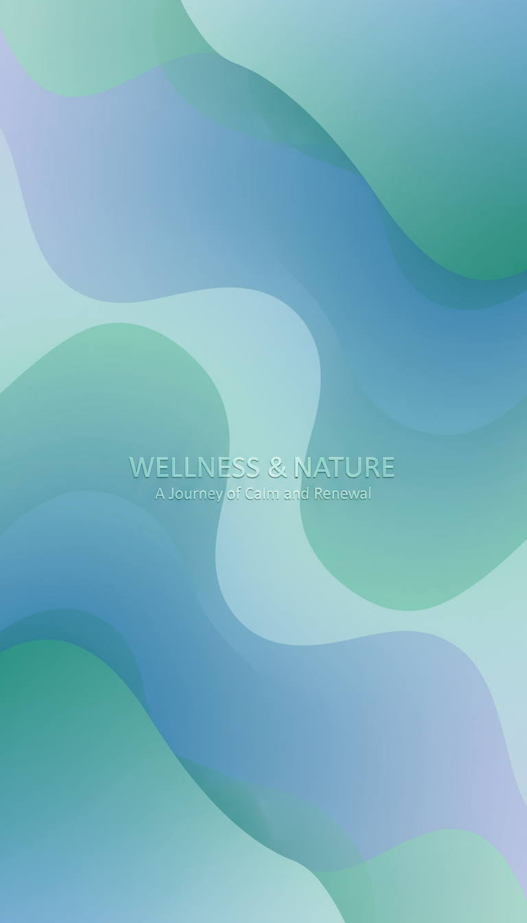 잔잔한 파란색과 녹색의 부드러운 유기적 유체 형태와 그라데이션이 있는 PPT 표지.