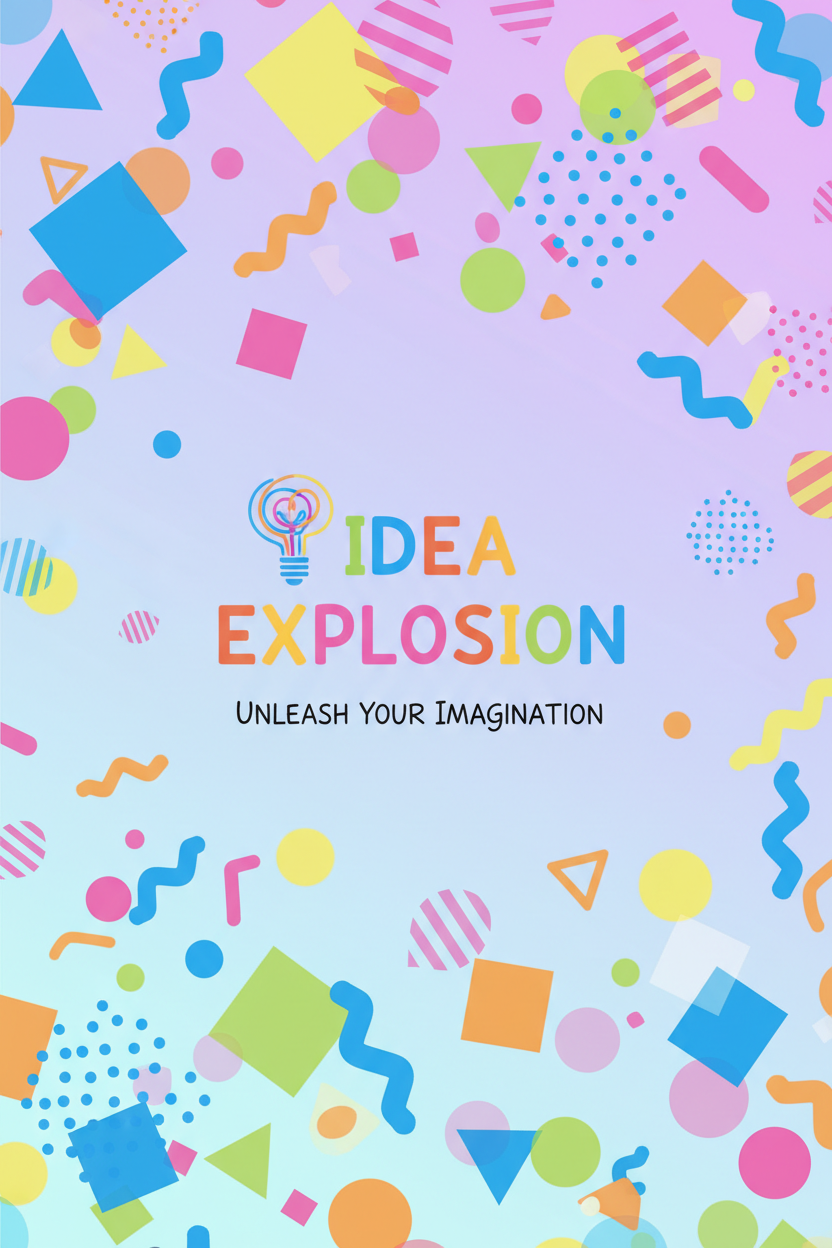 색색깔의 불규칙한 기하학적 모양으로 장식된 경쾌한 PPT 표지.