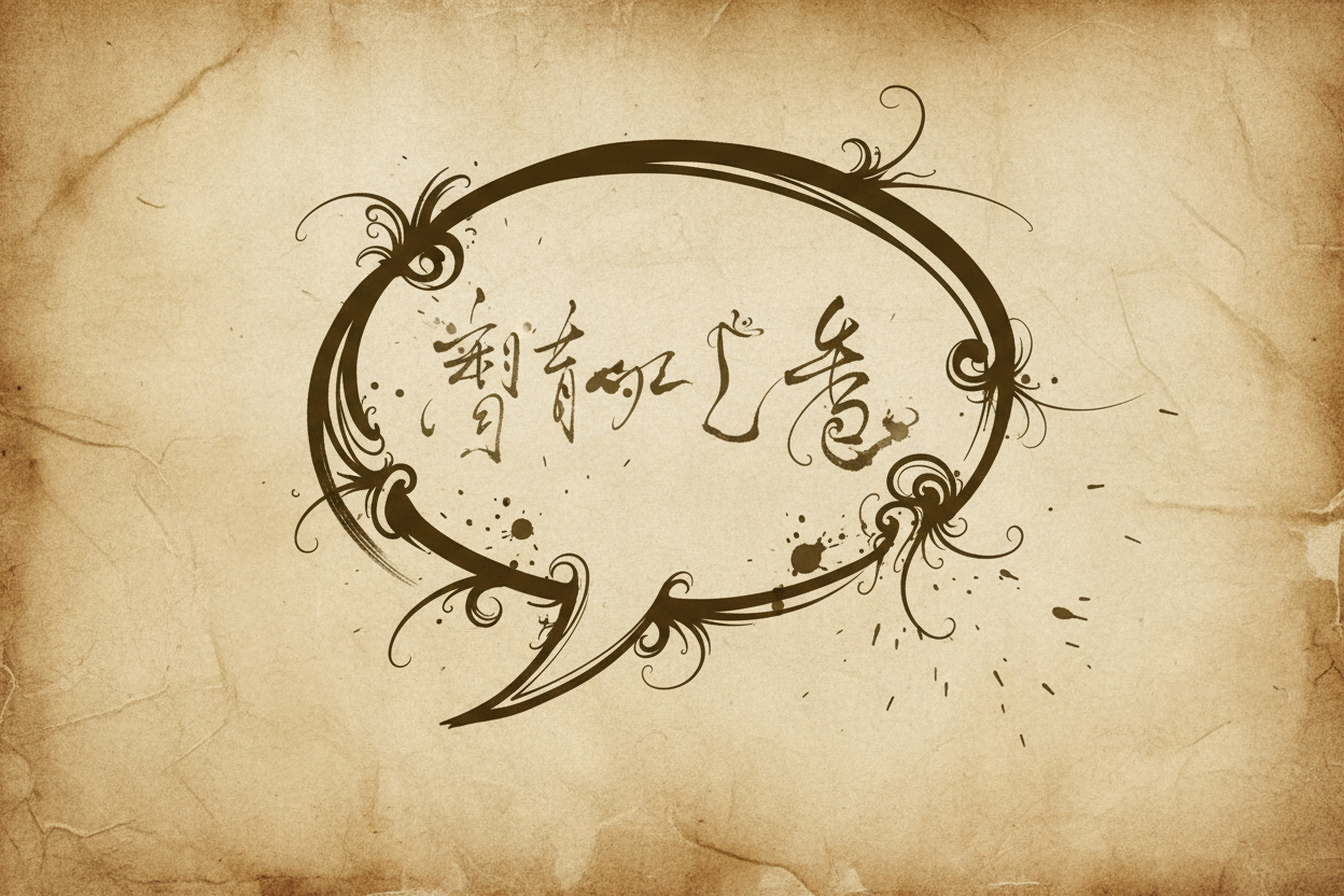 우아한 캘리그라피 말풍선.