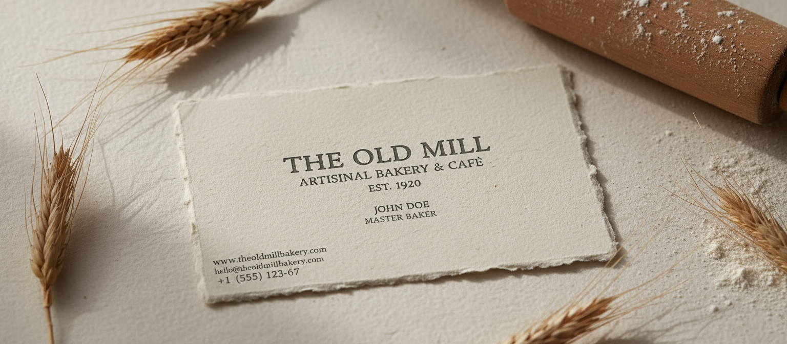 레터프레스 효과가 있는 명함 목업, 핸드메이드 종이에 가장자리가 자연스러운 모양.