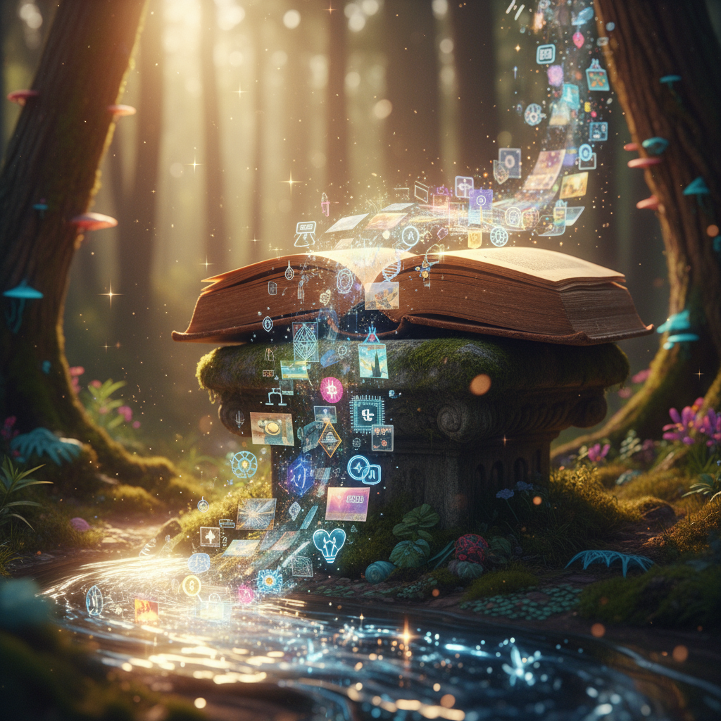 페이지가 투명한 고품질 이미지 흐름으로 변하는 열린 책, 무료 자원 상징.