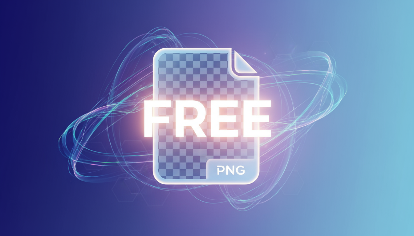 빛나는 디지털 선으로 둘러싸인 무료 PNG 파일 아이콘, 현대적이고 빛나는 모습.