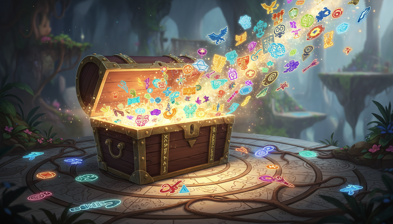 생기 넘치고 다양한 무료 일러스트가 보물처럼 쏟아져 나오는 마법의 상자.