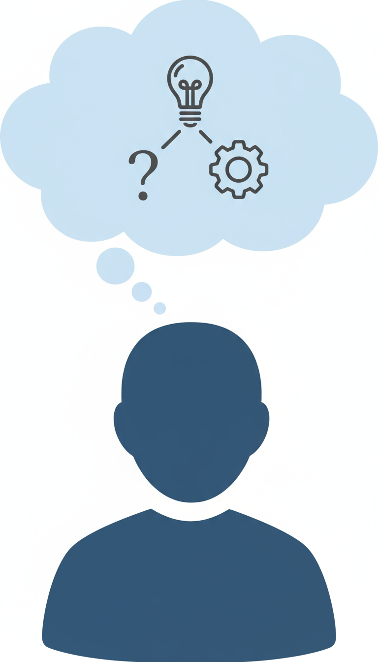 생각하는 사람 아이콘.