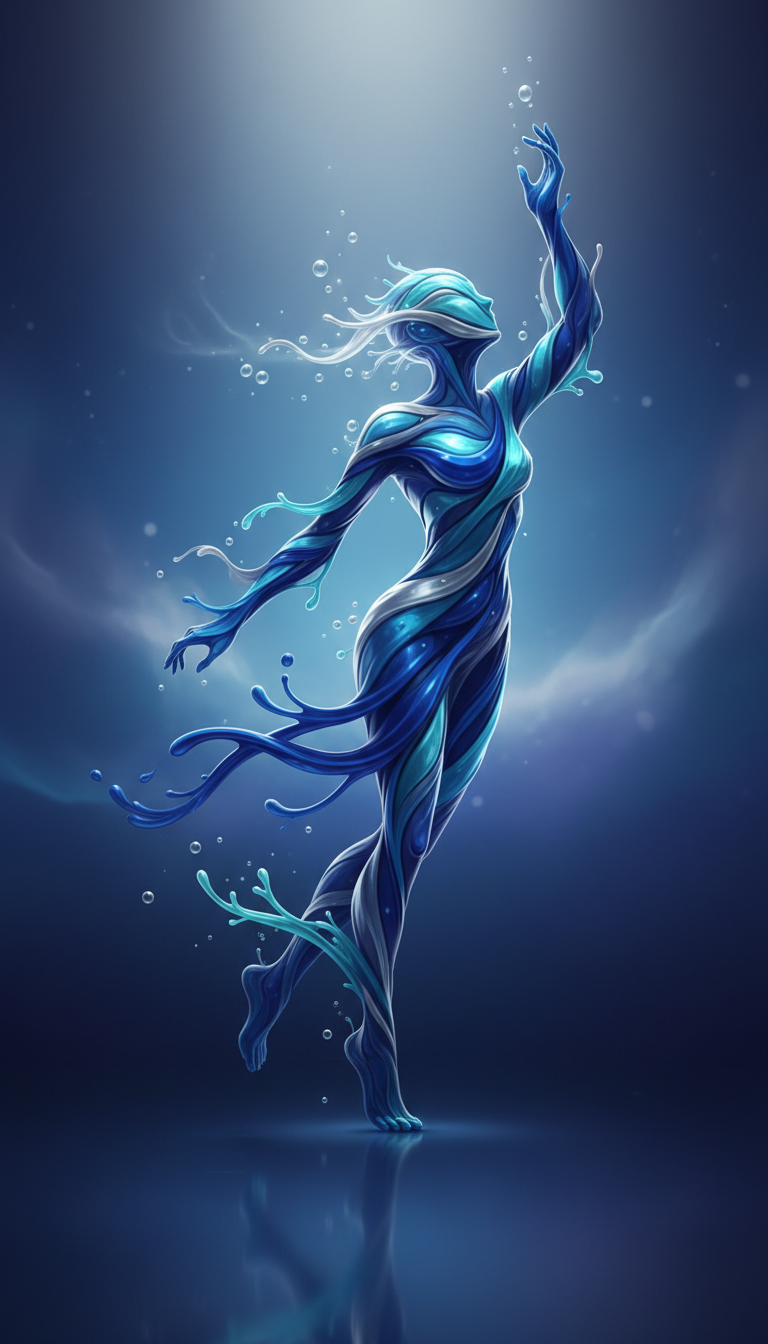 유동적인 움직임의 사람 아이콘.