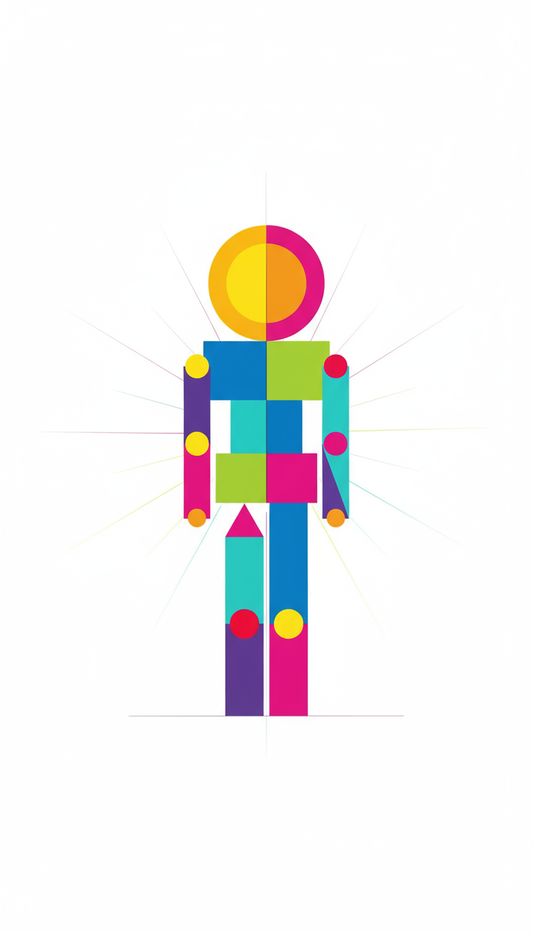 추상 기하학적 사람 아이콘.