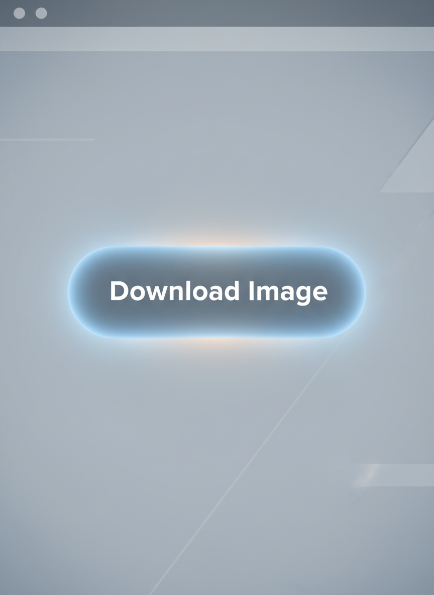 미니멀한 웹 페이지에 있는 빛나는 '이미지 다운로드' 버튼.