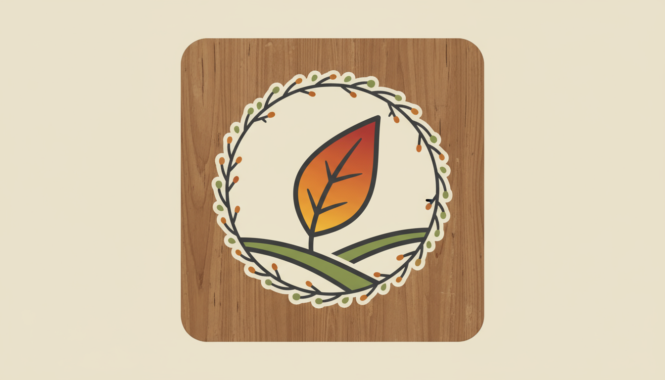 자연 테마의 나뭇잎 픽토그램.