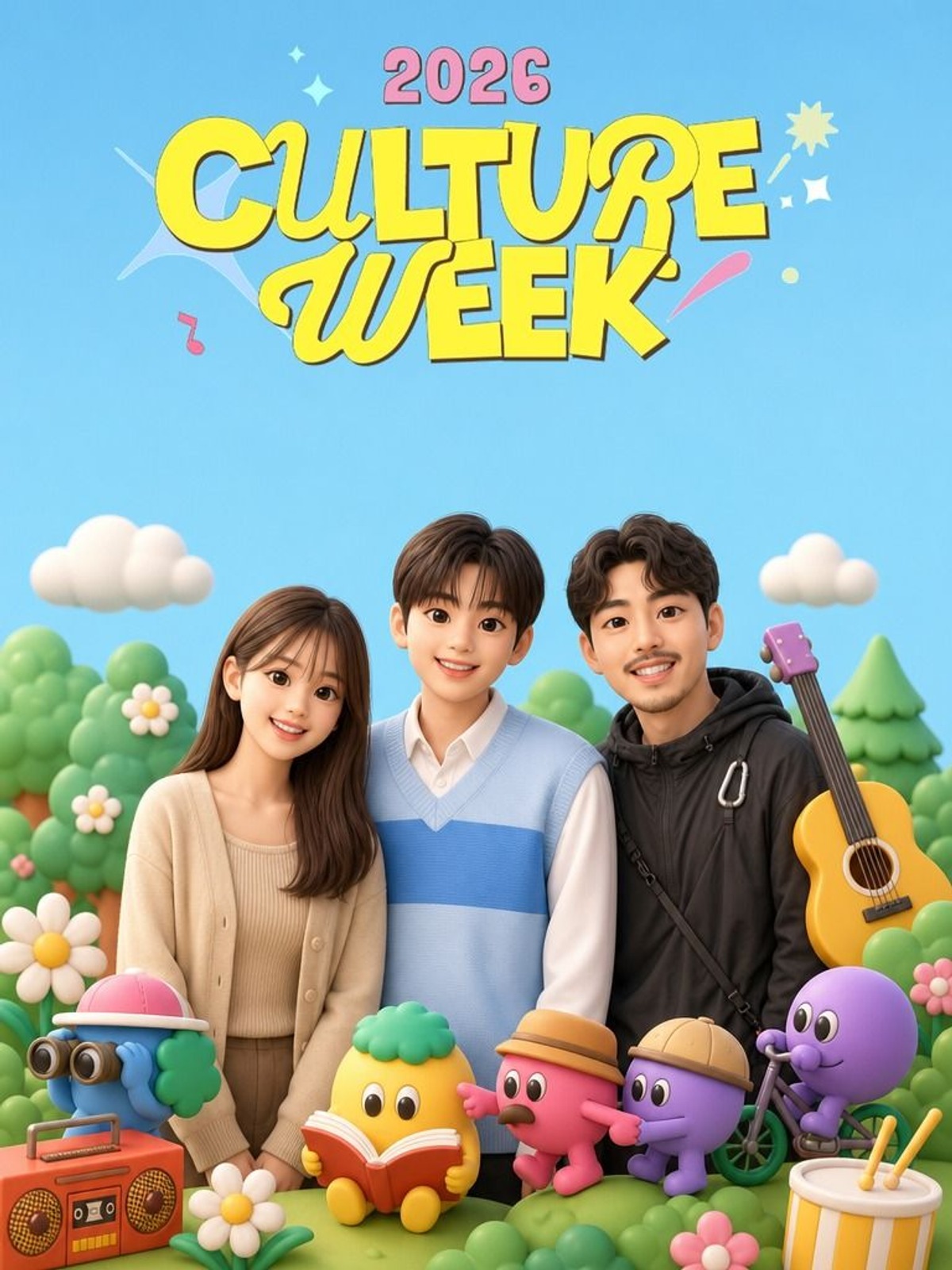 2026 CULTURE WEEK 키비주얼이 얹힌 포스터형 AI 결과물