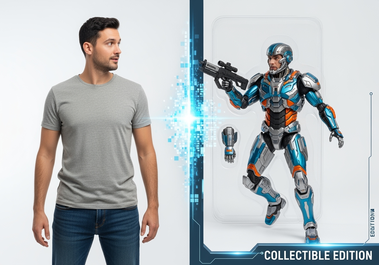 Transform yourself into custom action figure - AI powered personal character transformation into collectible toy