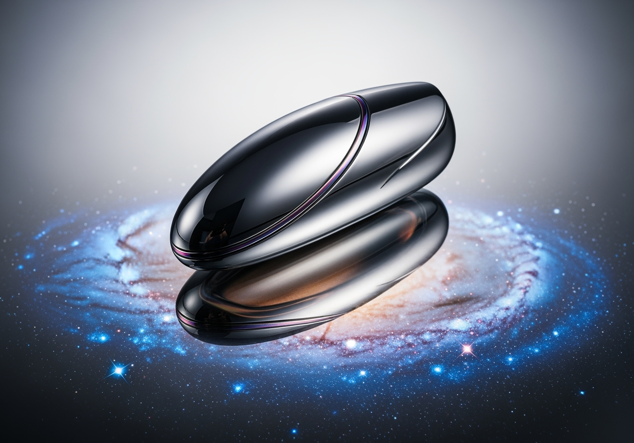 A photorealistic and creative product advertisement image of a perfume bottle generated by AI.