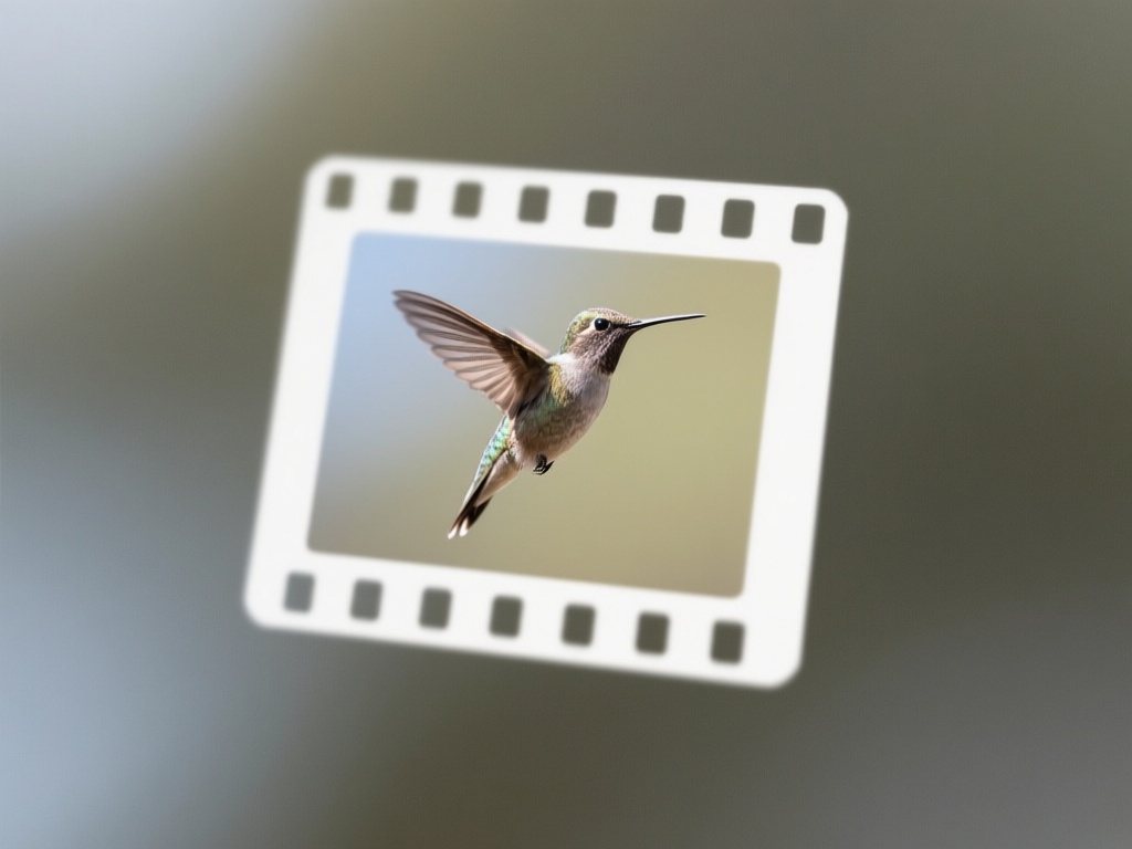 A single, perfect film frame showing a detailed image, representing high-quality, watermark-free output.
