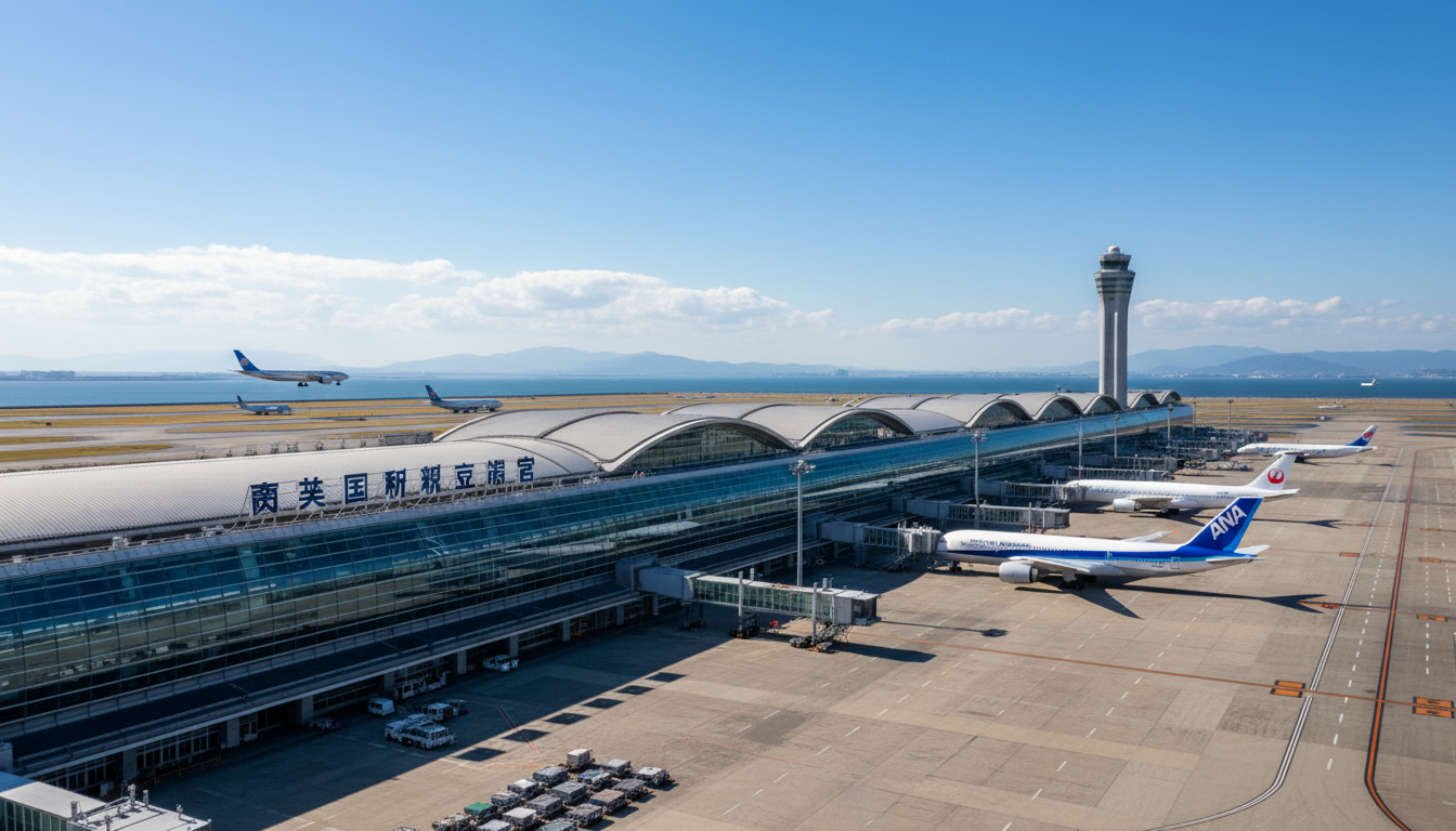 간사이공항 터미널 외부 전경