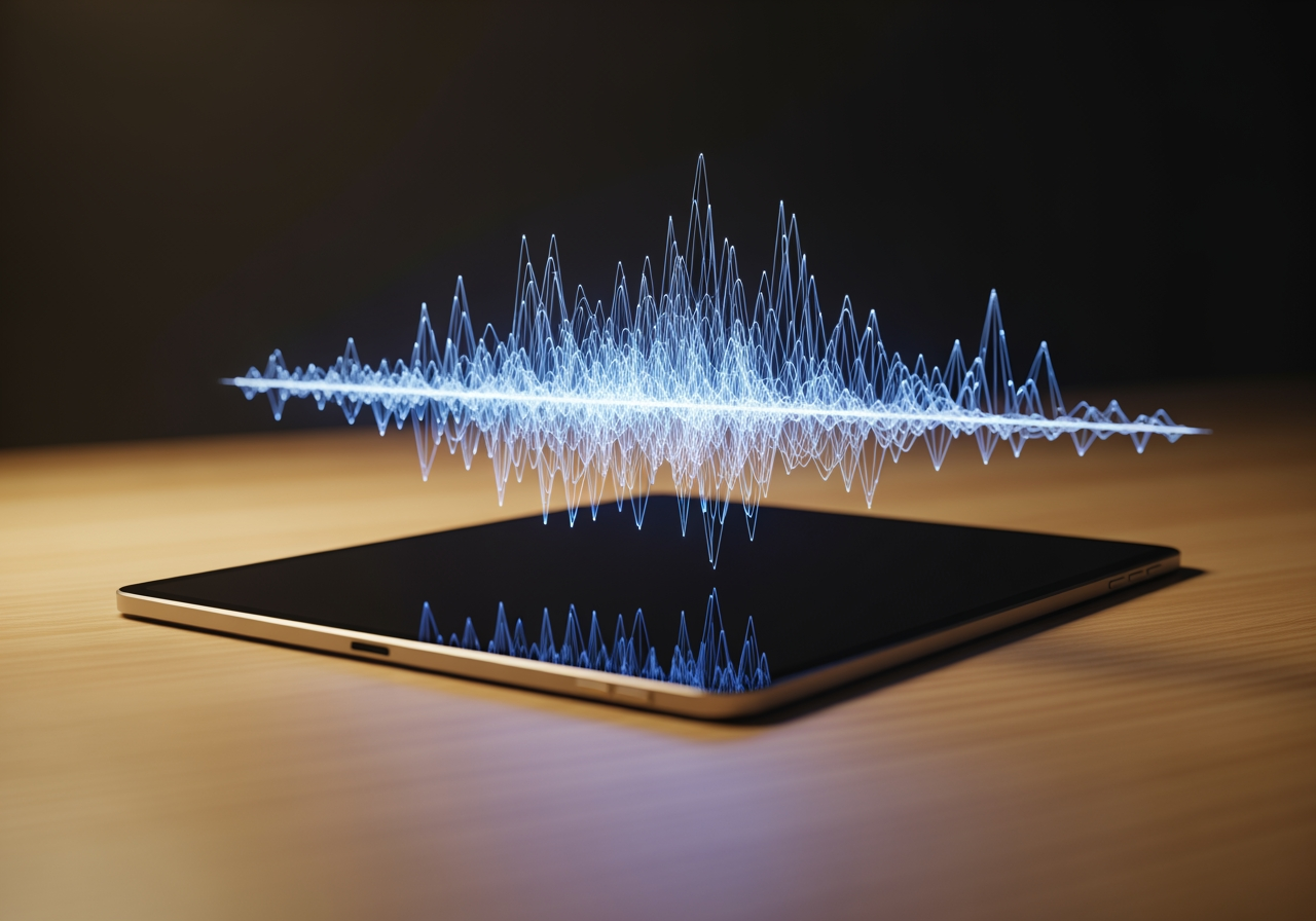 다운로드 준비가 된 고음질 오디오 파형 시각화