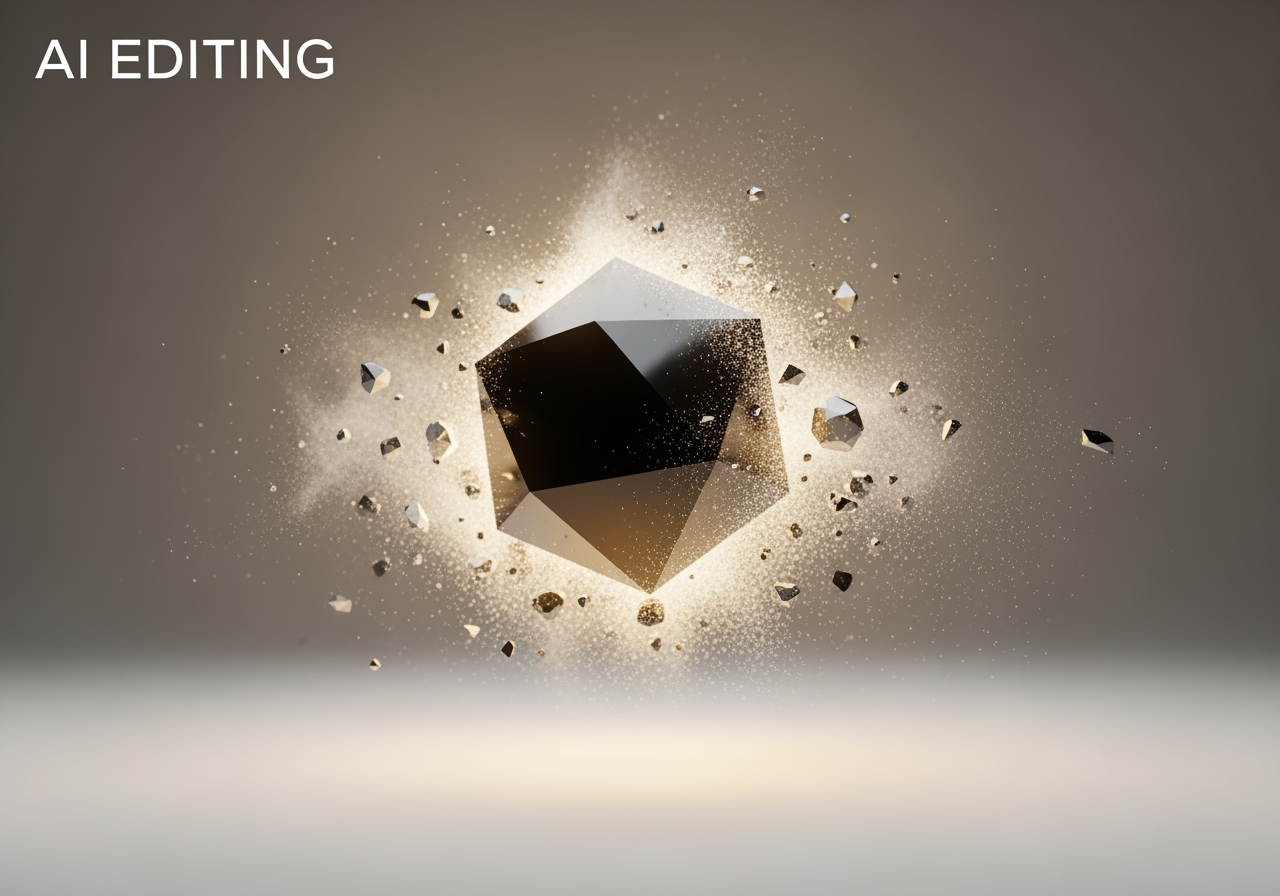 AI가 객체에서 배경을 자동으로 제거하는 개념적 이미지