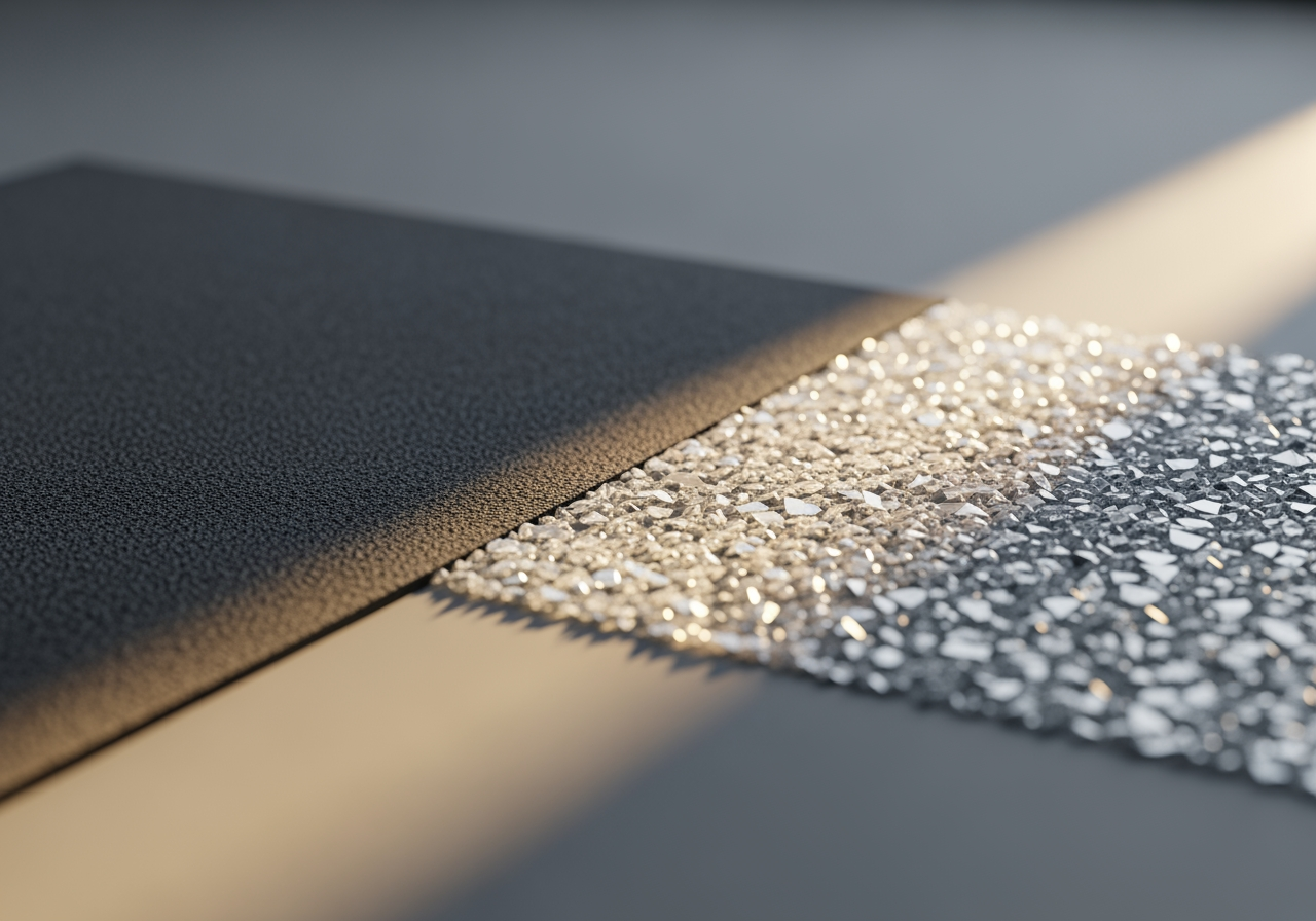 흐릿함에서 선명한 고해상도로의 전환을 보여주는 질감 비교 이미지