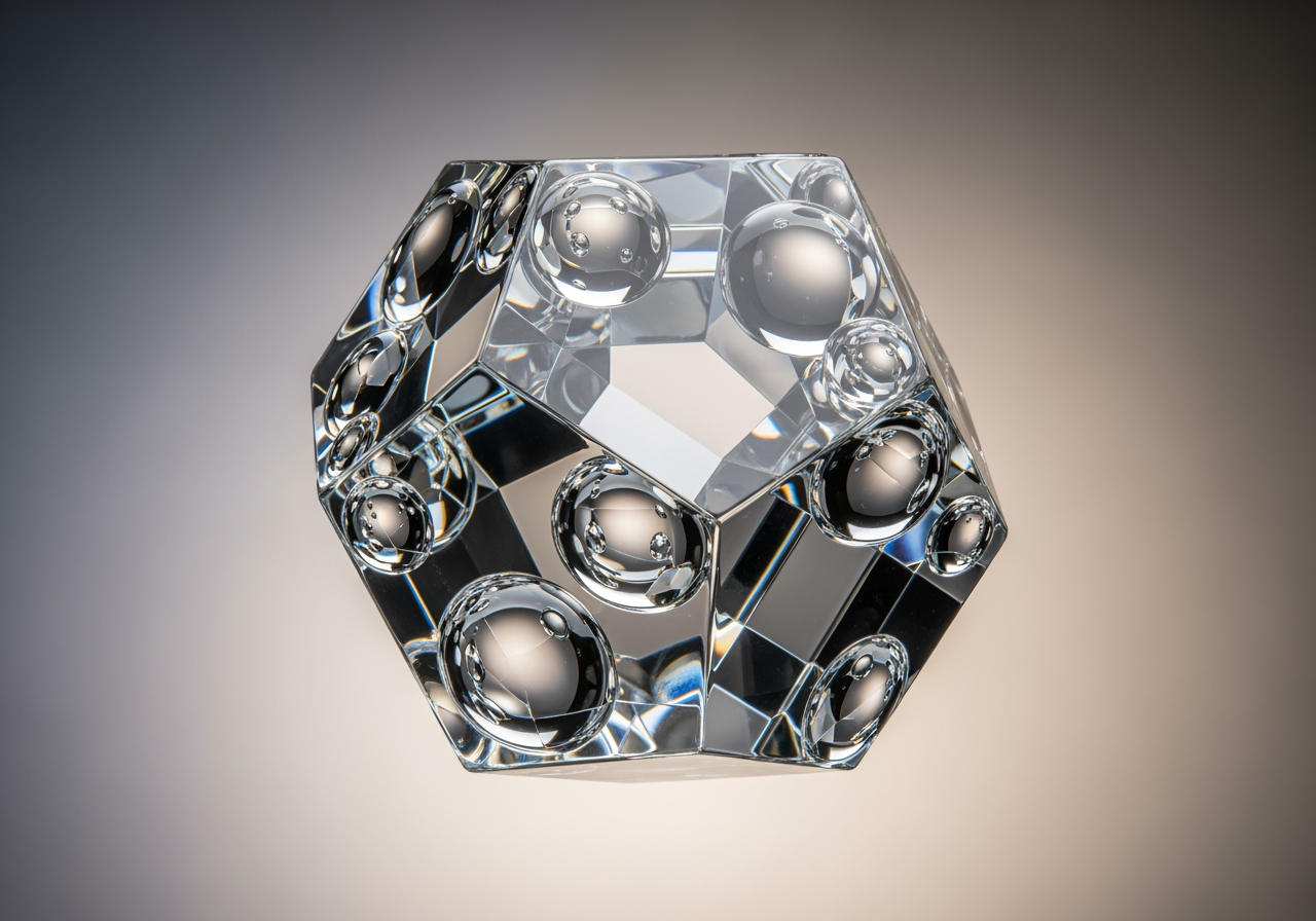 워터마크 없는 고화질을 상징하는 빛을 굴절시키는 투명한 기하학적 유리 조각