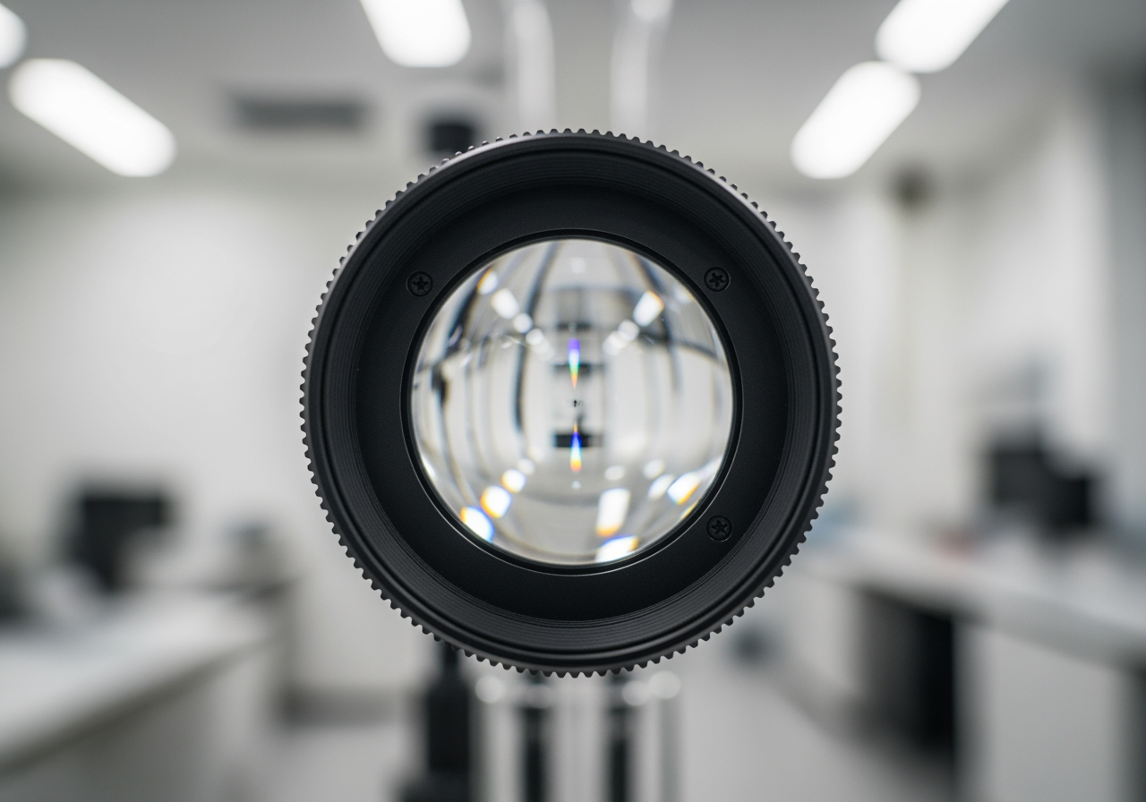 4K 영상 화질을 나타내는 빛을 모으는 깨끗한 광학 렌즈