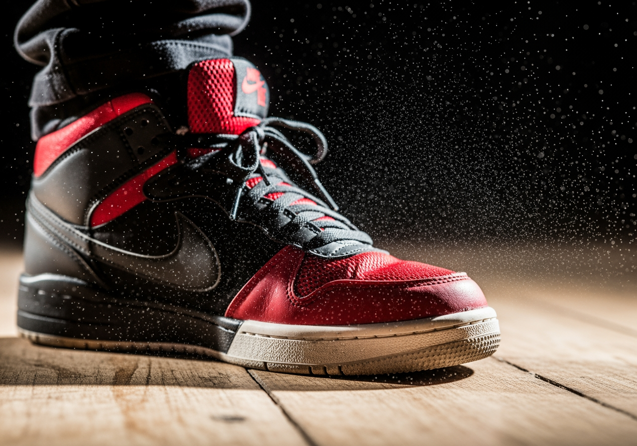 4K 고해상도 디테일을 보여주는 댄서 신발의 매크로 클로즈업