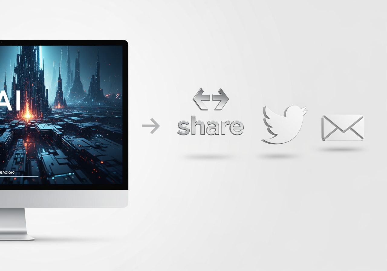 高品質AI画像の生成と共有プロセス