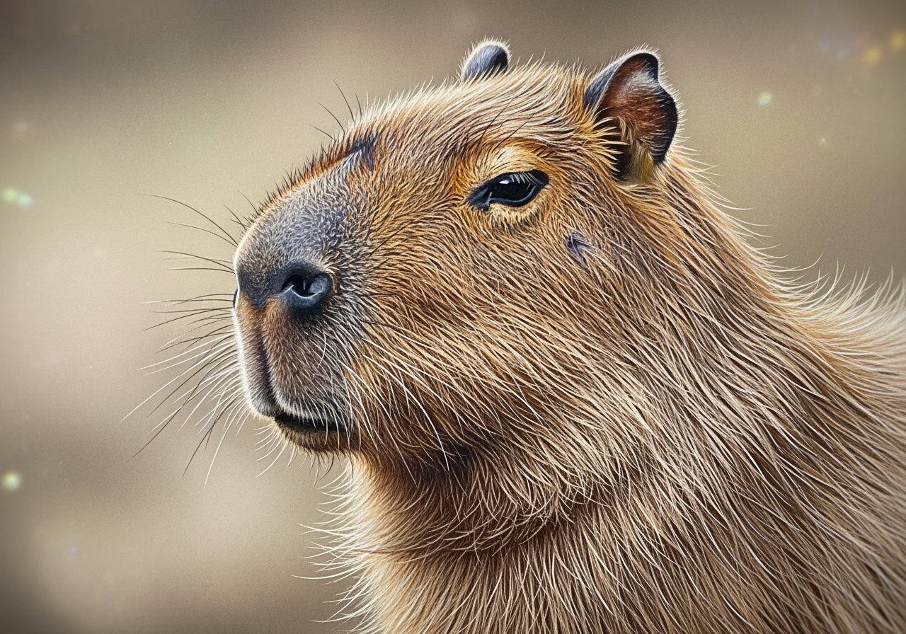 High-resolution, print-quality capybara artwork
