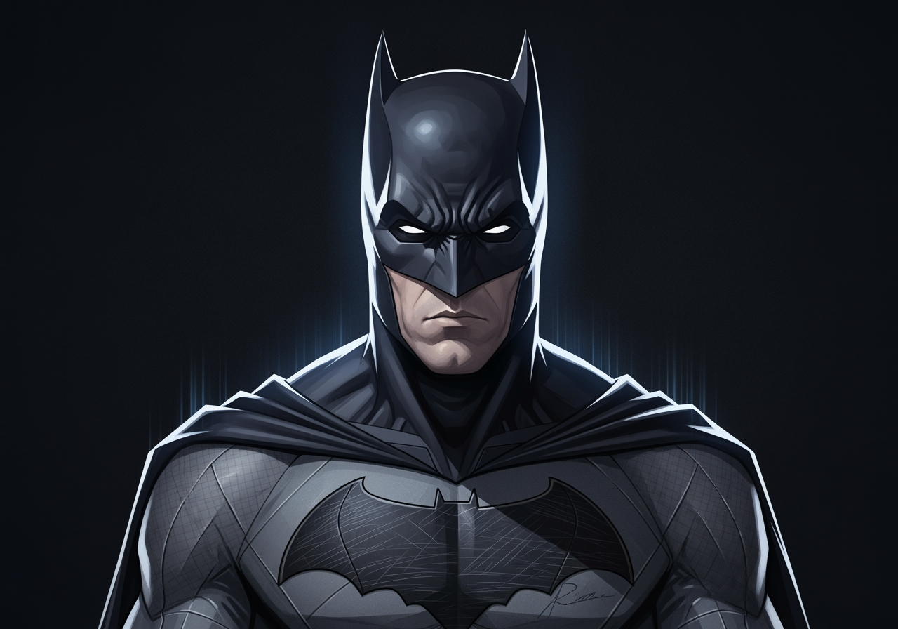 Disegno di Batman 4K ad alta risoluzione con dettagli migliorati