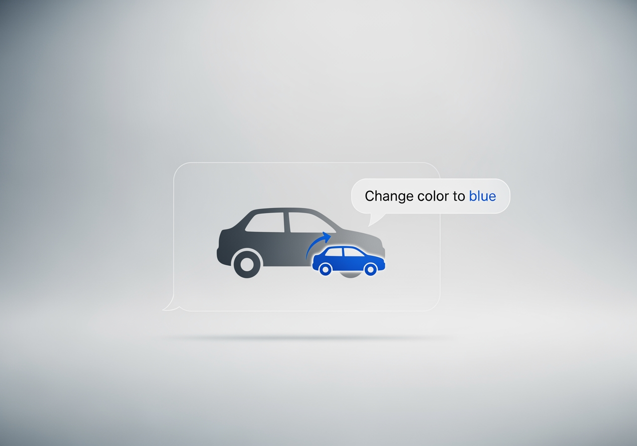 Edición y uso compartido conversacional de clipart de coches