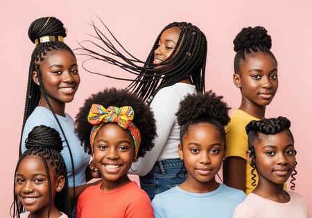 흑인 소녀 헤어스타일 AI 생성기