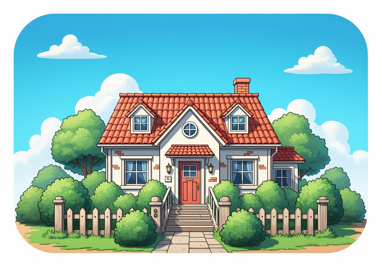 Mostrando clipart de casas en alta resolución 4K para uso comercial