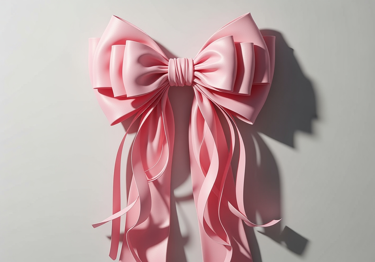 Lazo rosa en estética coquette, suave y romántico