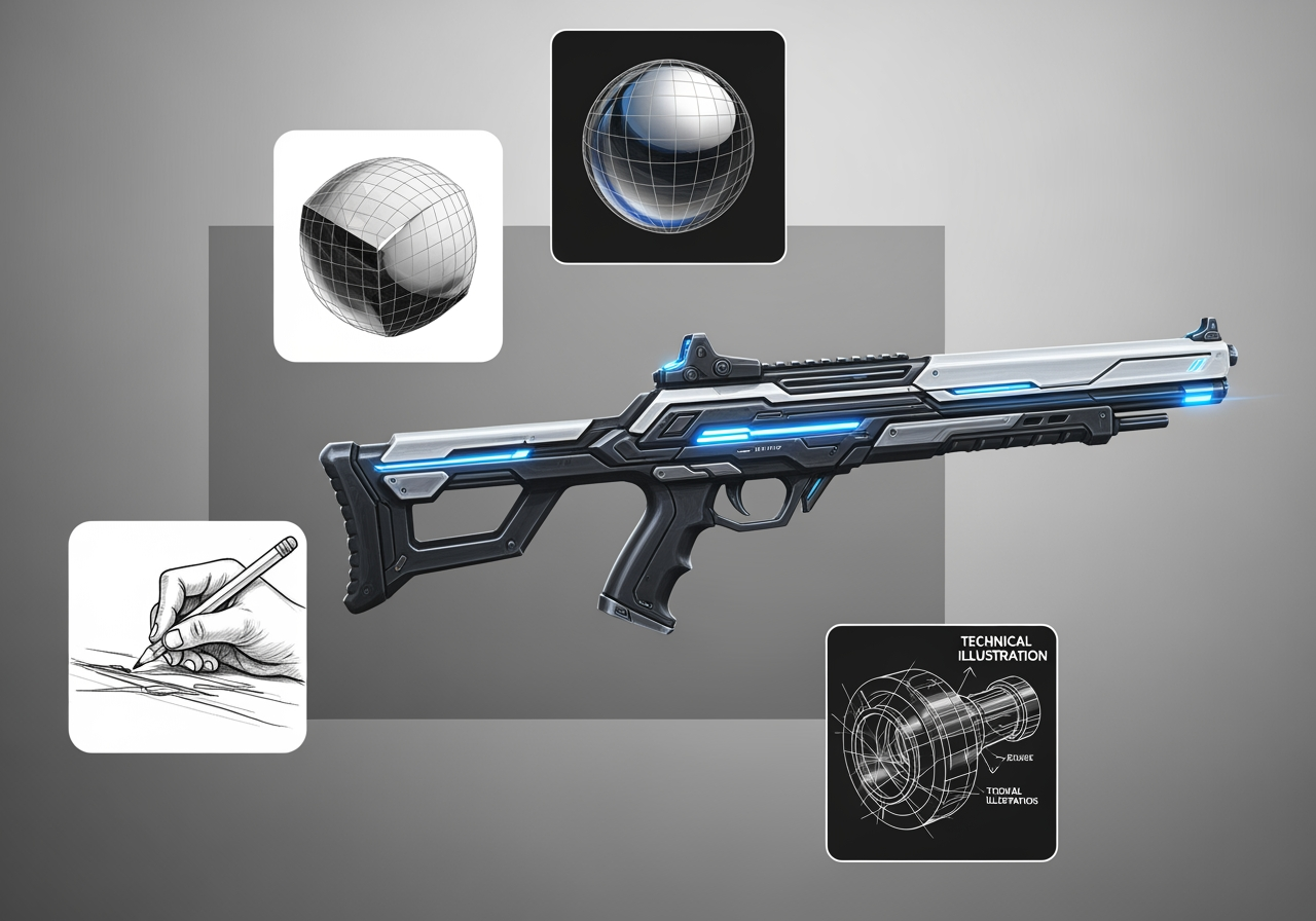 Waffenentwürfe unter Verwendung von über 30 verschiedenen KI-Modellen