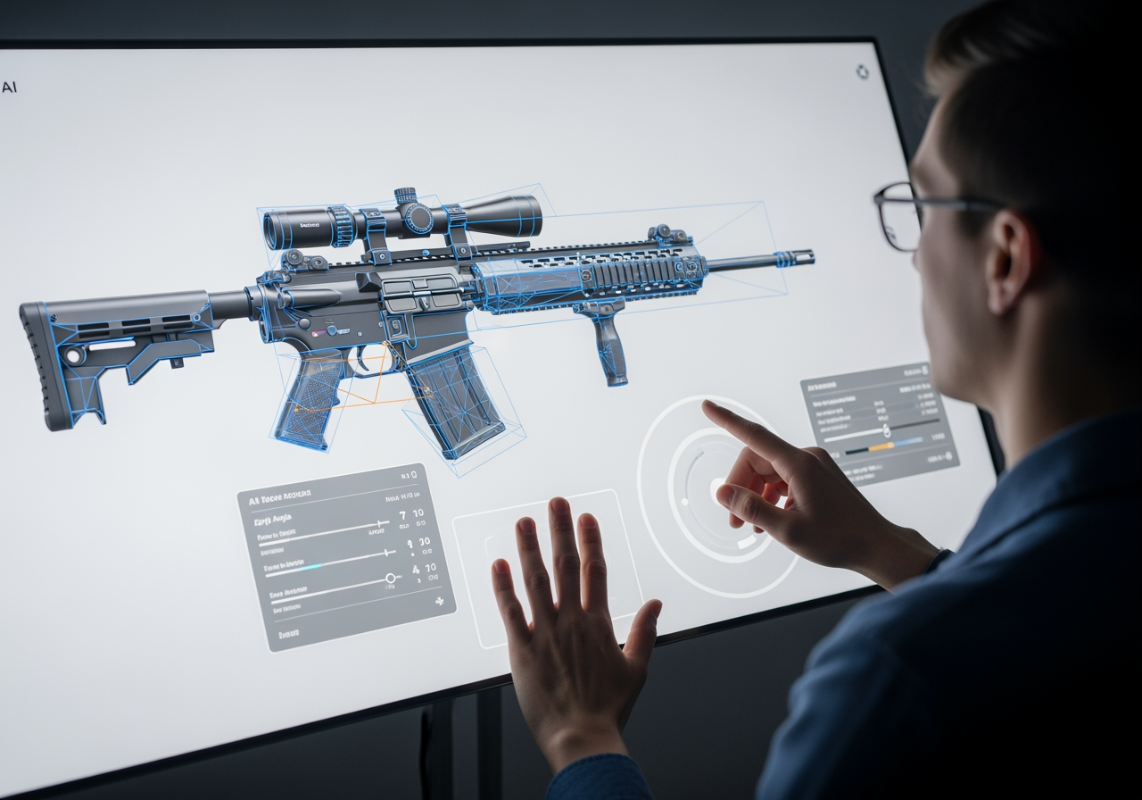 Anpassen eines Waffendesigns mit einer KI-Oberfläche