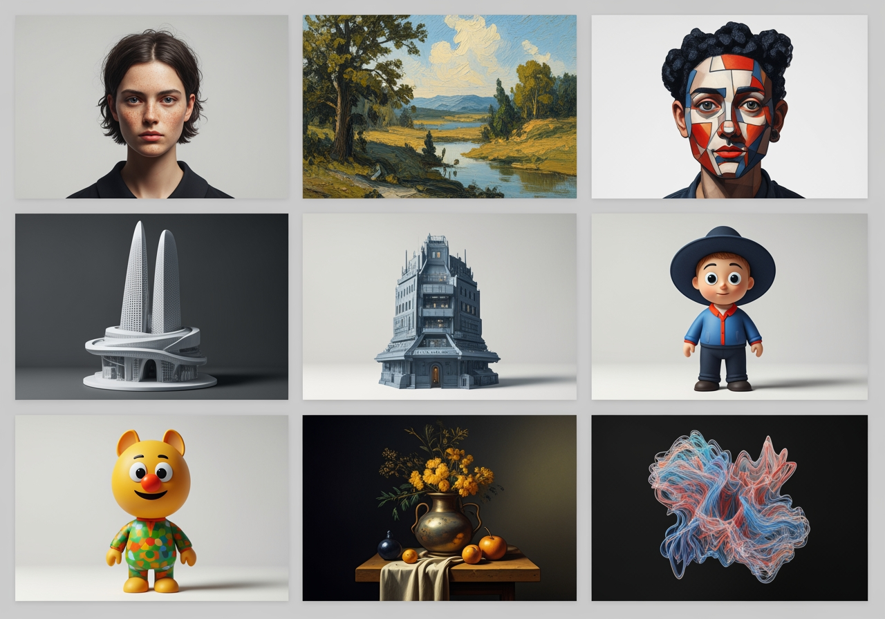 Variedad de modelos de IA para diversa generación de fotos