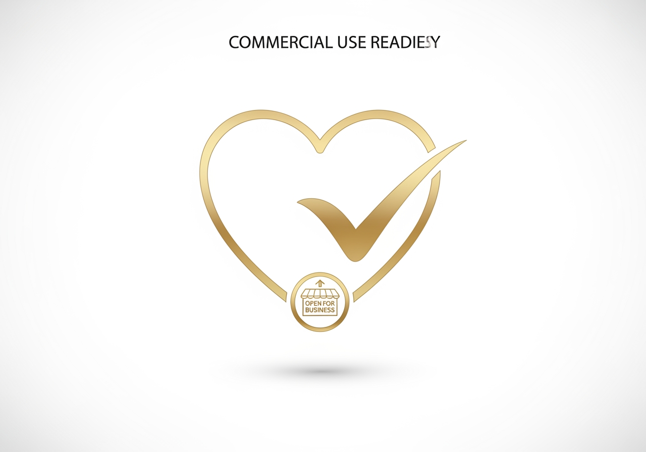 Symbole d'utilisation commerciale pour les actifs générés par IA