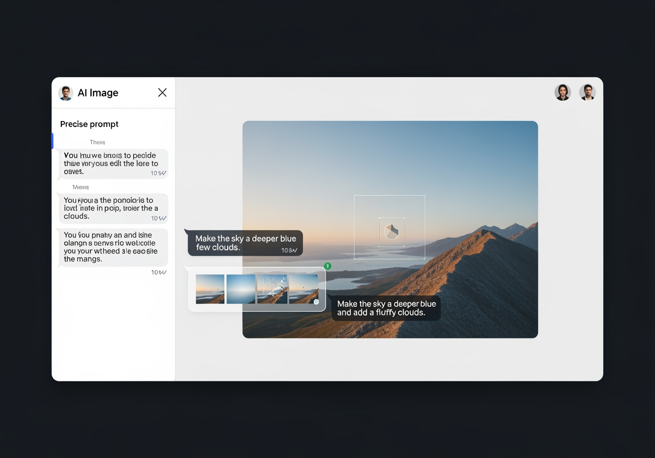 대화형 이미지 편집을 위한 AI 인터페이스 시뮬레이션
