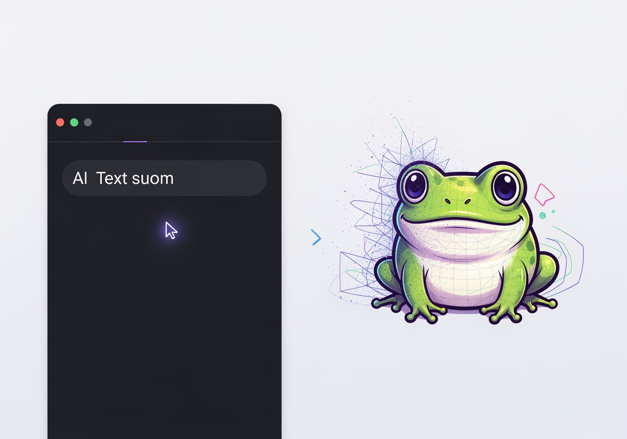 AI 대화형 인터페이스로 생성되는 귀여운 개구리 그림