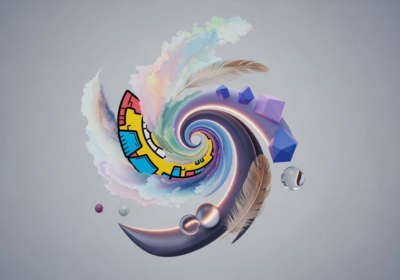 다양한 AI 아트 스타일의 시각적 표현