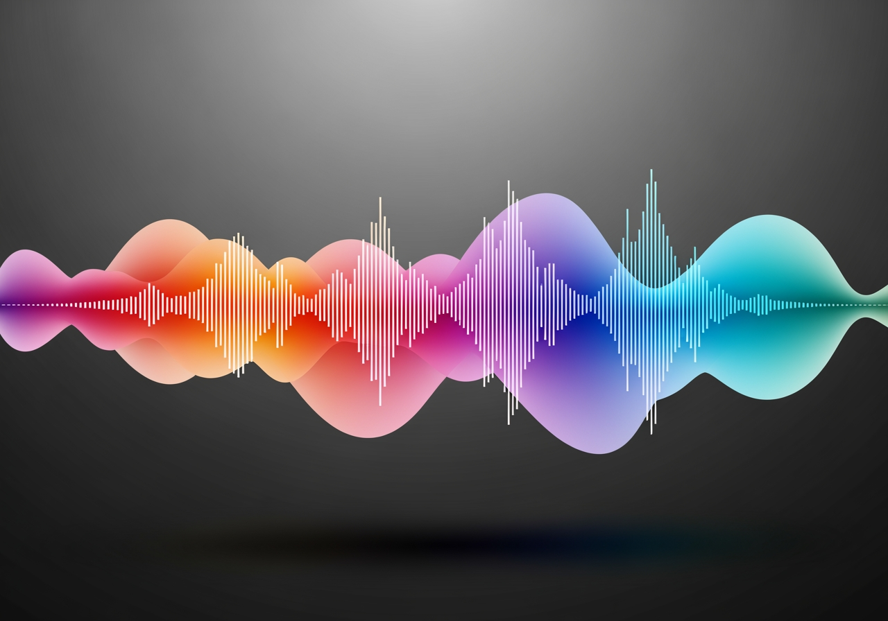 IA gerando vídeo visual que combina com o clima do áudio