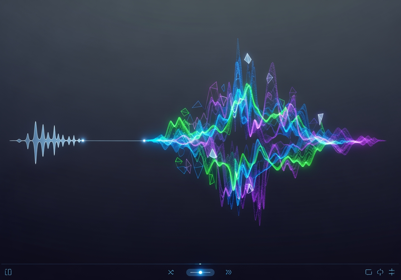 Interface de conversão de MP3 para MP4 com tecnologia de IA