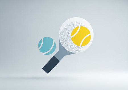 테니스 클립아트 AI 생성기