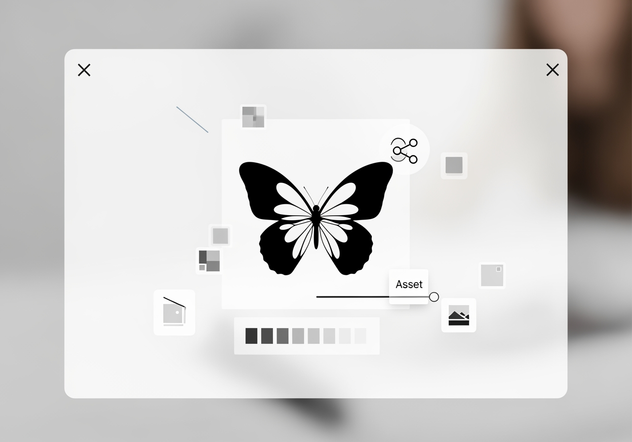 Rappresentazione visiva astratta di modifica e collaborazione conversazionale per clipart