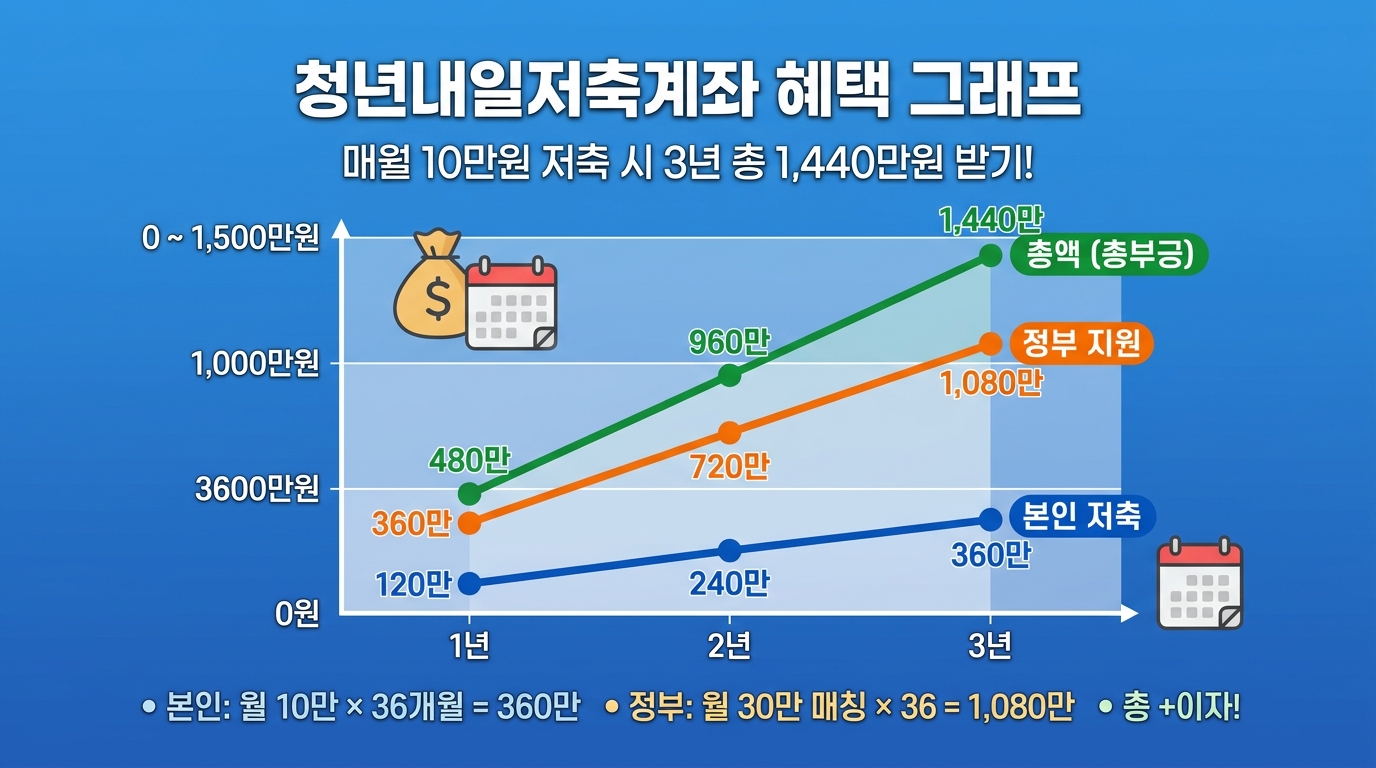 청년내일저축계좌 혜택 그래프 2026